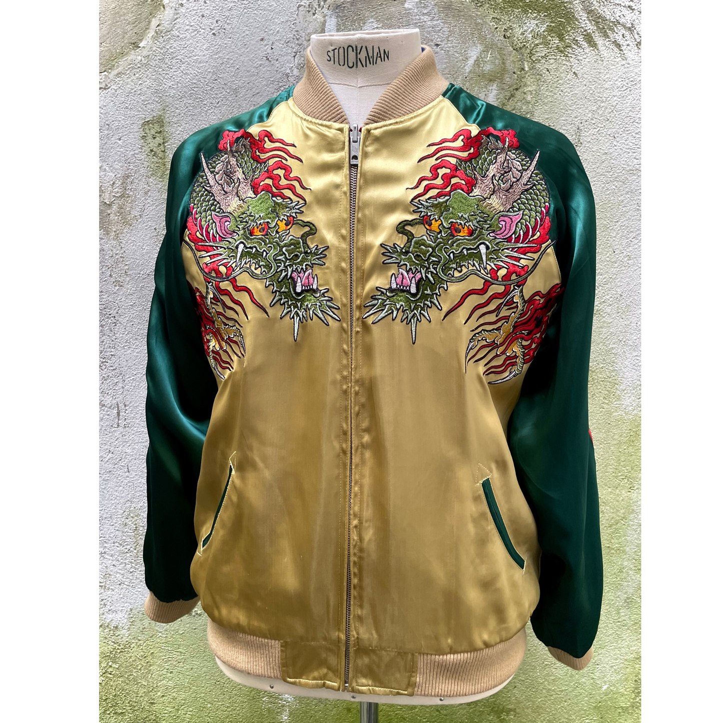 OMIYAGÉ Jacket - Sukajan Original  ‘’ Kin Midori Dragon  ‘’